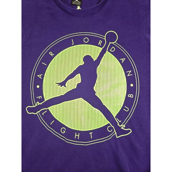 Air Jordan Fleece Crewneck Sweatshirt Purple 2XL Mens XXL - Picture 5 of 10